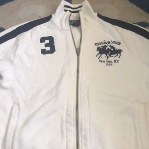 Men’s RL Polo white track jacket  size M